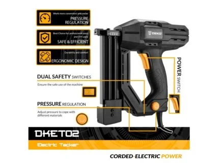 Ηλεκτρικό Καρφωτικό 2 σε 1 (καρφιά, δίχαλα) DEKO DKET02
