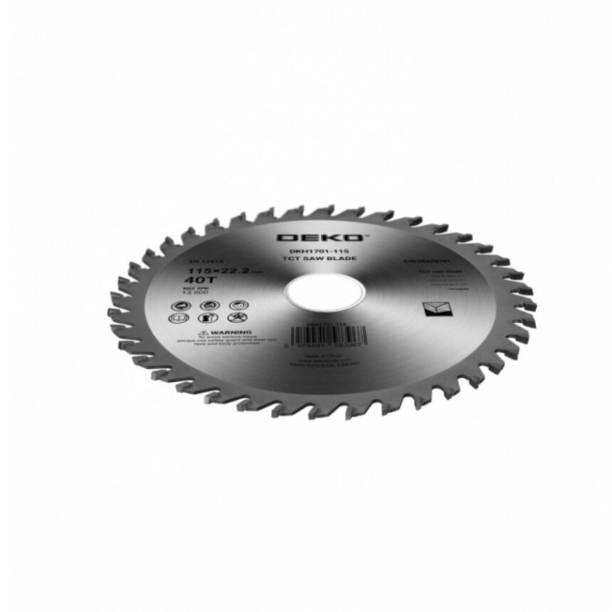 Δίσκος Κοπής Ξύλου TURBO Φ115 40 Δόντια DEKO DKH1701-115 - DekoTools
