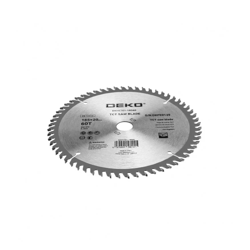 Δίσκος Κοπής Ξύλου 60T Deko DKH1701-18560